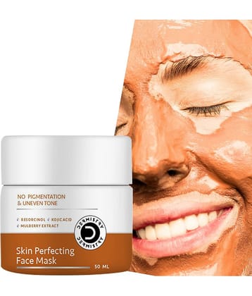 Dermistry Skin Perfecting Face Pack Mask Removes Tanning Pigmentation Blemishes Dark Spots Uneven Tone Dull Skin Retinol Kojic Acid Mulberry Ext For Men & Women Skin Whitening Cream Glow Beauty Fairness Reducing Dark Spots Goree Gori Face Moisturizing-50m