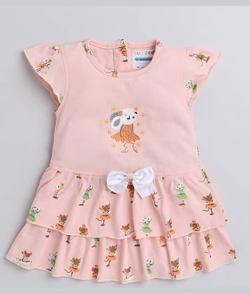 BUMZEE Pack of 1 Baby Girls Cotton Frock ( Peach )