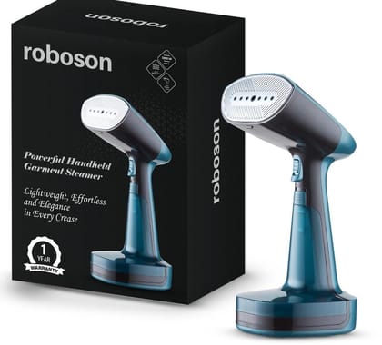 Roboson Handheld Garment Steamer for Clothes 1800W Powerful Vertical Steaming 15 Sec Heat Up 220ml Removable Water Tank Portable Steam Iron Press for Travel & Home Kills 99% Germs (1 Year Warranty) Roboson Handheld Garment Steamer for Clothes 1800W Power