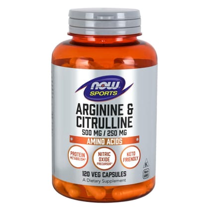 Now Foods Arginine and Citrulline, 120 Veg Capsules