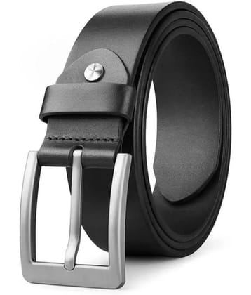 Loopa - Black 100% Leather Mens Formal Belt ( Pack of 1 ) - None