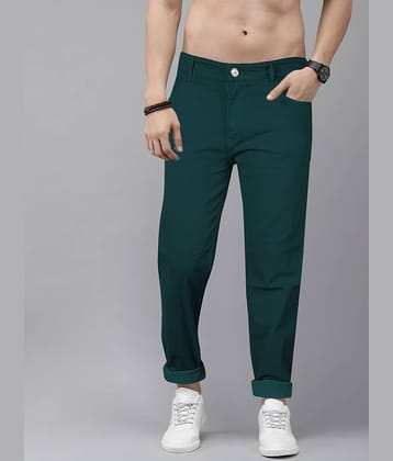JB JUST BLACK Regular Fit Cuffed Hem Men's Jeans - Green ( Pack of 1 )