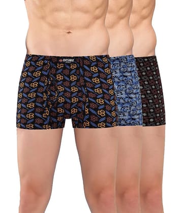 TT Pack of 3 Cotton Trunks For Men's ( Multicolor )
