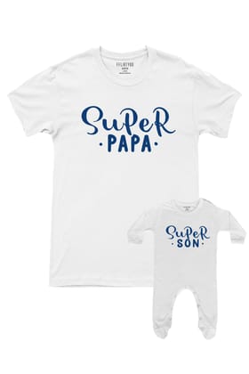 Super Papa - Super Son-White / M / Jumpsuits