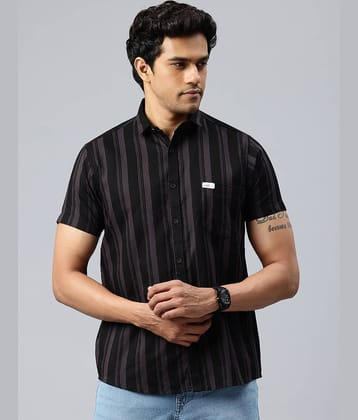 MAJESTIC MAN 100% Cotton Slim Fit Striped Half Sleeves Men's Casual Shirt - Blue ( Pack of 1 )