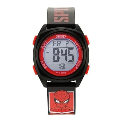 Titan Zoop Marvel Digital Dial Polyurethane Strap with Spider Man Character Watch for Kids | NS16025PP01