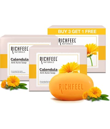 Richfeel Exfoliating Calendula Soap B3G1 Soap for All Skin Type ( Pack of 4 )