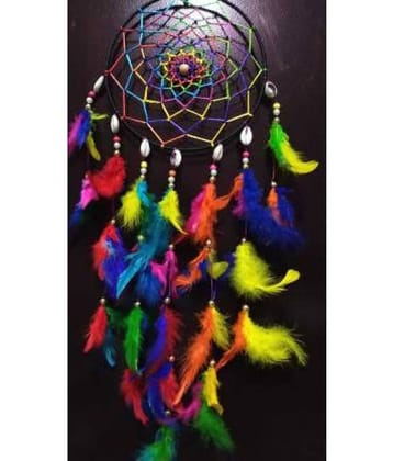 new lucky Feather Multicolour Dream Catcher - Pack of 1 ( X cms )