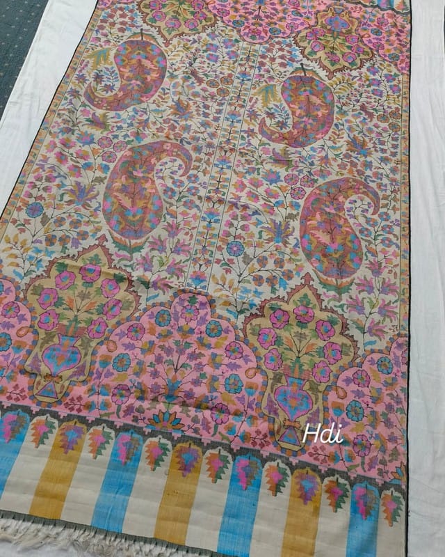 Handwoven Kashmiri Kani Pashmina Shawl – Traditional Heritage Design | Pure Wool Wrap by Heritage Design Inc