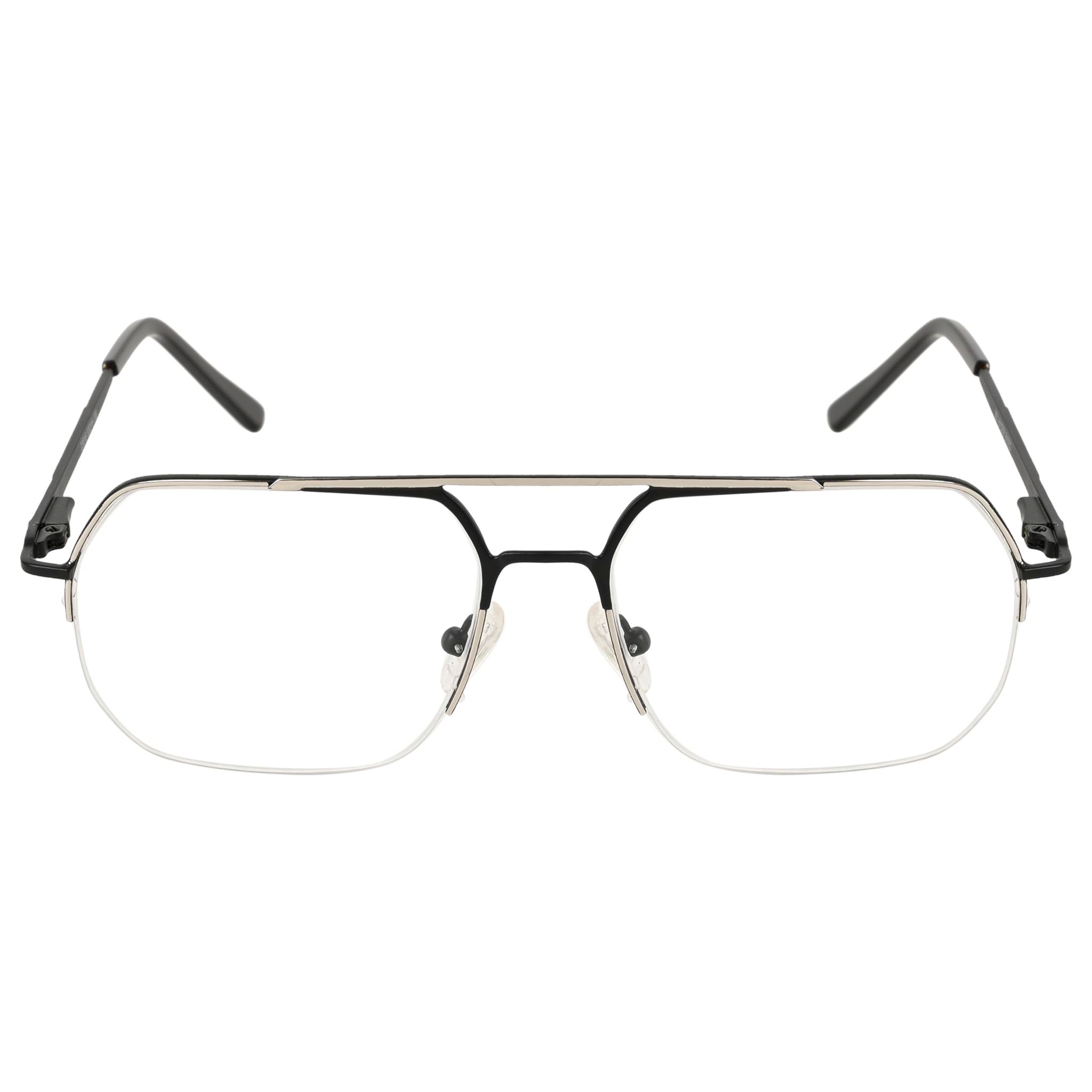 TERRY & CO | Zero Power Blue Cut Eyeglasses | Metal Frame | Medium Size | Anti-Reflective, UV Protection, Lightweight | Spring Hinges | Unisex