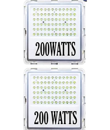 Lens Model 200WATT Led Flood Light - IP70 Waterproof Led Lights with 120 Wide Beam-Led Lamp Lights for Yard,Showroom,Shop, Factory,Garden, Playground & Home(Cool white,6500k)-Pack of 2