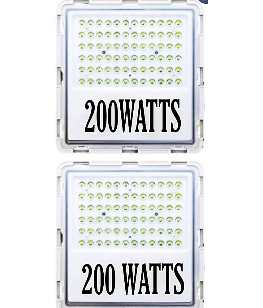 Lens Model 200WATT Led Flood Light - IP70 Waterproof Led Lights with 120 Wide Beam-Led Lamp Lights for Yard,Showroom,Shop, Factory,Garden, Playground & Home(Cool white,6500k)-Pack of 2
