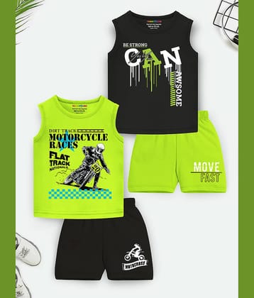 Trampoline Pack of 2 Boys Cotton Blend Nightsuit Set ( Multicolor 1 )