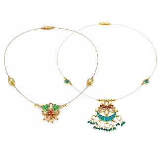 Invisible Chain 1 Layer,  Turquoise Blue and Green Colour, 2 Qty