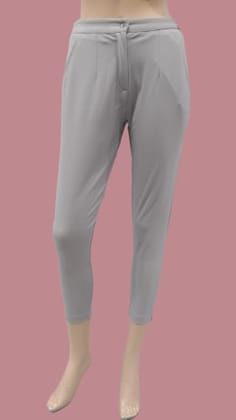 Women Two Pocket High West Light Grey Casual Jegging-JFU-009 / Light Grey / L
