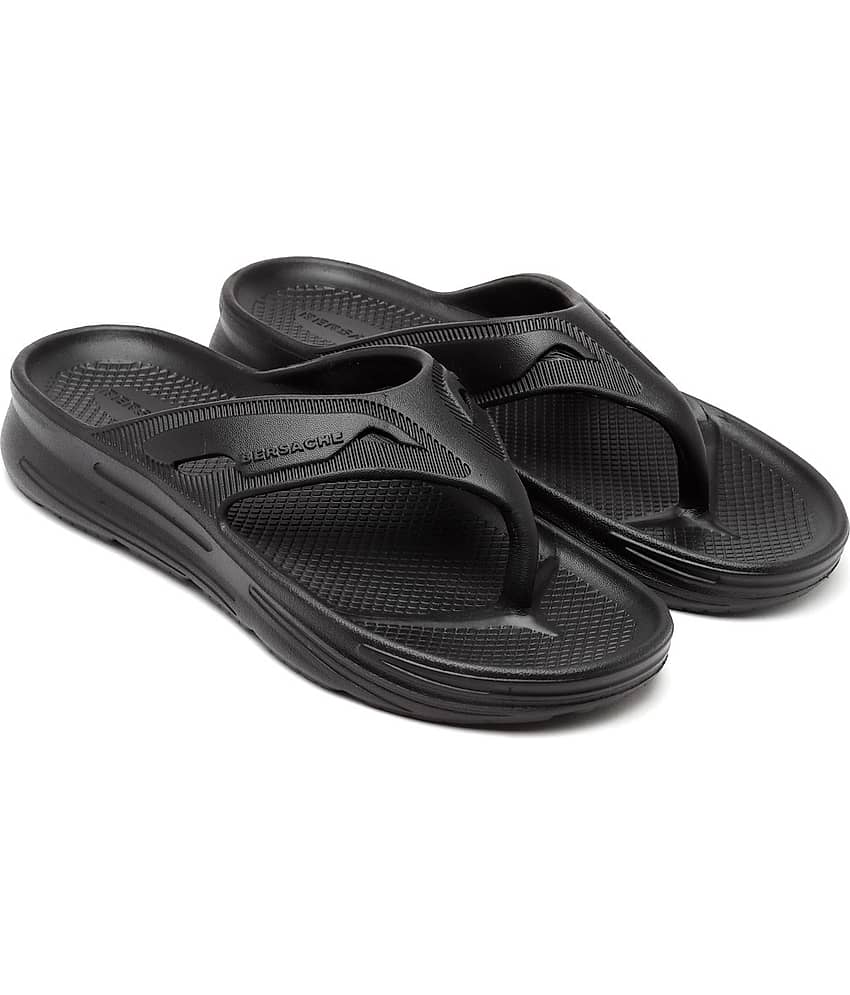 Bersache Black Men's Slide Flip Flop