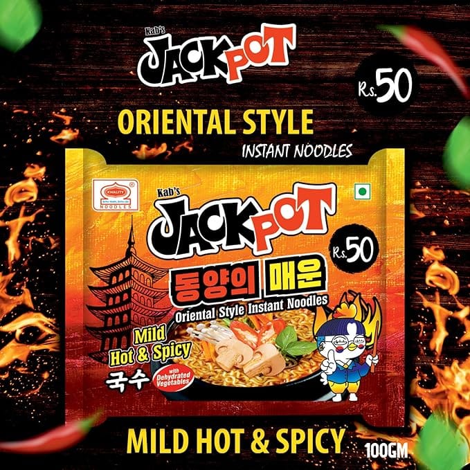 Kab's Jackpot Oriental Style Instant Noodles 100gms