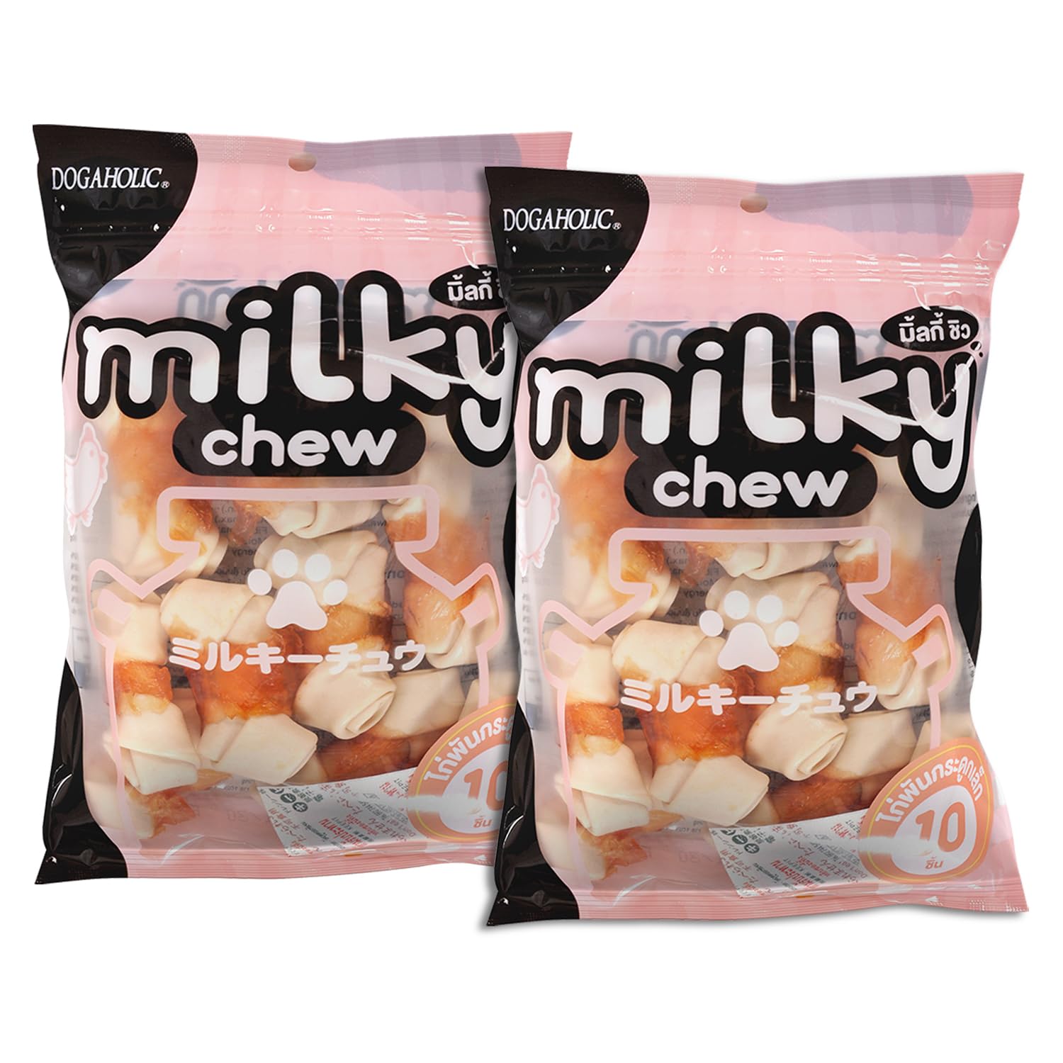 Milky Chew Chicken & Milk Bone Style Dog Treats | High-Protein, Calcium-Rich Healthy Dog Chews | Training & Reward Snacks for All Breeds | Pack of 2