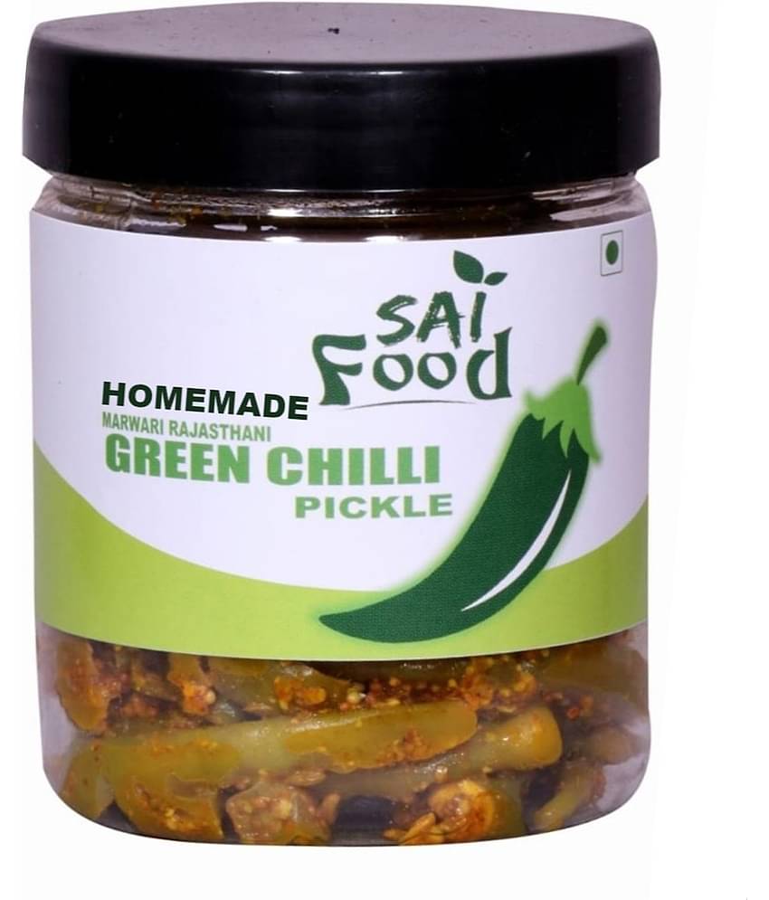 SAi Food HOMEMADE Marwari Rajasthani Athana Green Chilli Pickle || Without Oil Pickle Pickle 250 g
