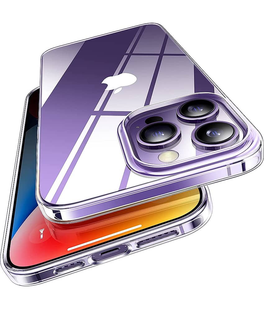 Spectacular Ace - Transparent Silicon Plain Cases Compatible For Iphone 14 pro Max ( Pack of 1 )