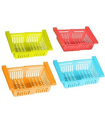 NCMART - Multicolor Polypropylene Fridge Racks ( Pack of 4 )
