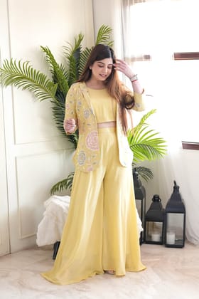 Beena Lemon Three Piece Set-XL