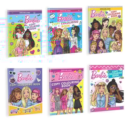 Barbie Copy Colouring Books Pack for Kids Age 2 -8 years (A Set of 6 Books) Dreamland Publications