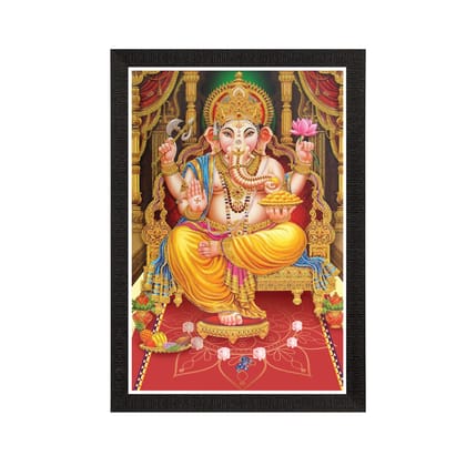 Lord Ganesha Satin Matt Texture UV Art Painting