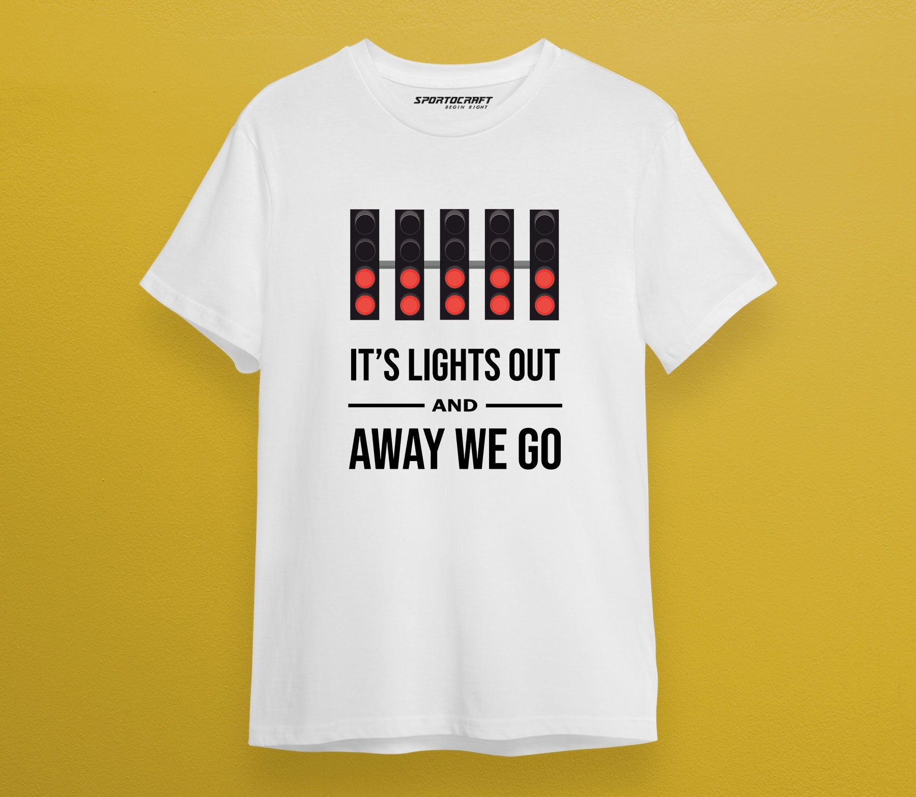 Its Lights Out and Away we go T-shirt-White / S