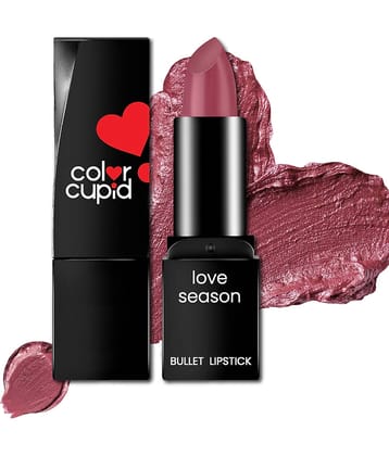 Color Cupid Love Season Bullet Lipstick, Sunset Crimson, Smudge Proof, 12Hr Stay, Matte Finish, 4 G