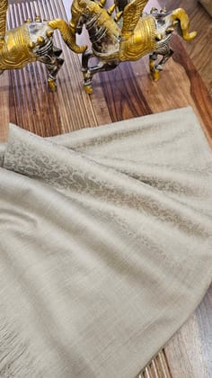 100% Wool Blend Pain Color With Jacquard Shawl(Royal Colors)-168x86 cm