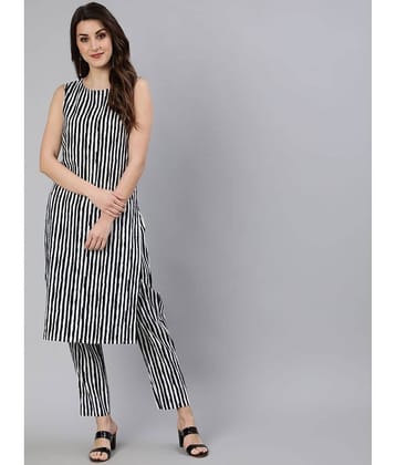 Antaran - Grey Cotton Women's A-line Kurti ( Pack of 1 )