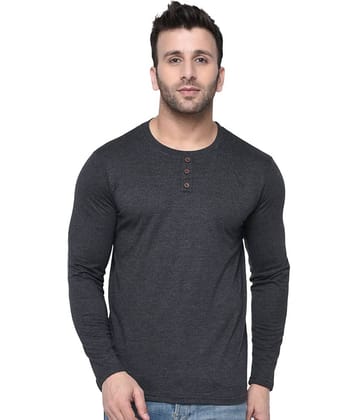 LONDON HILLS Pack of 1 Cotton Blend Regular Fit Men's T-Shirt ( Grey )