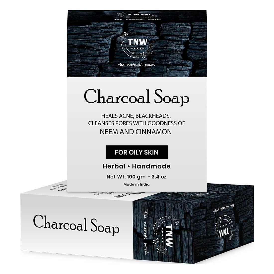 Charcoal Soap - Handmade Soap For Face & Body ( Paraben/ Sulphate/ Dye/ Silicon Free).-100g