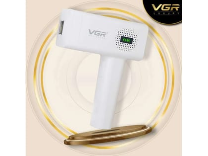 VGR V-717 Professional Hair Removal Device with 400000 Flashes & Ice-Cool Technology Corded Epilator (White)