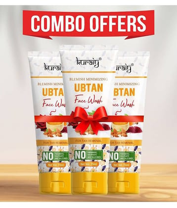 KURAIY Brightening Face Wash For Dry Skin Oily Skin Combination Moisturizing pack of 3