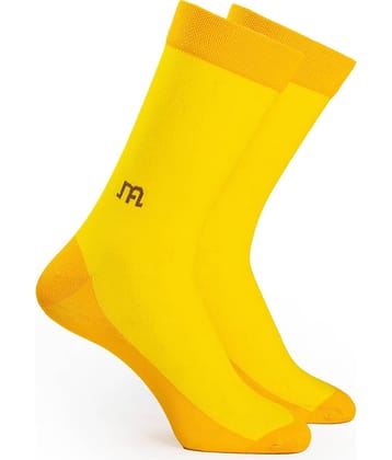 Man Arden - Yellow Cotton Men's Mid Length Socks ( Pack of 1 )