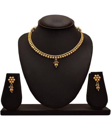 JFL - Jewellery For Less Golden Copper Necklace Set ( Pack of 1 )