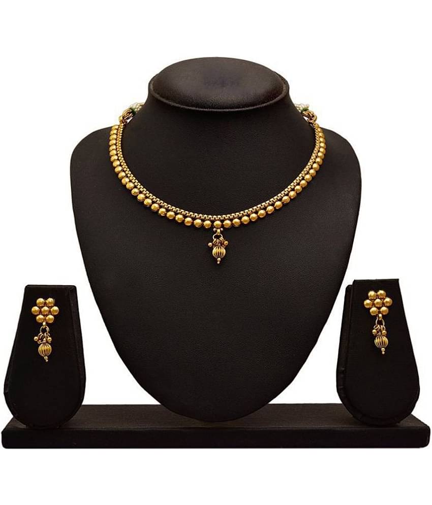 JFL - Jewellery For Less Golden Copper Necklace Set ( Pack of 1 )