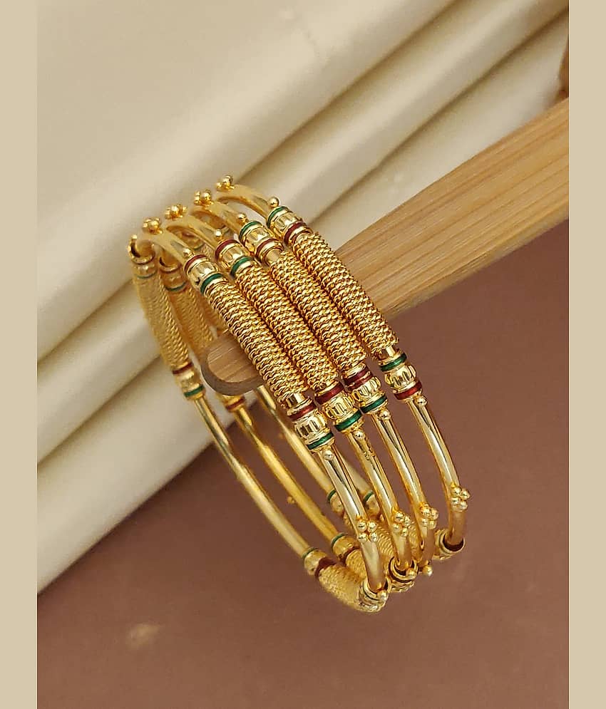 Shivay Fashion Gold Bangle Set ( Pack of 2 )