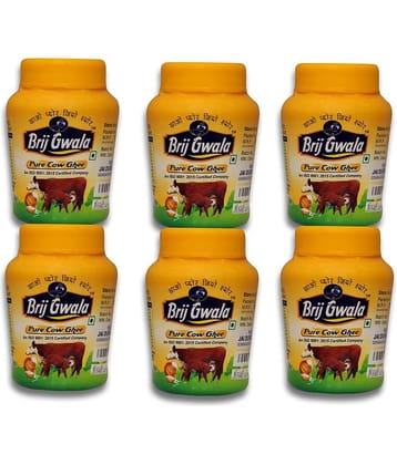 BRIJ GWALA Made Traditionally from Curd  Ghee for Better Digestion and Immunity Ghee 200 mL Pack of 6