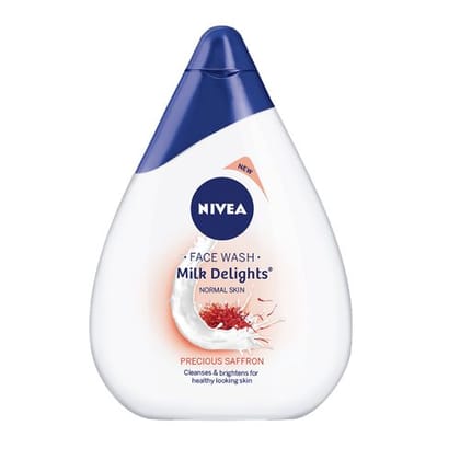 Nivea Women Face Wash For Normal Skin, Milk Delights Saffron, 100 ml