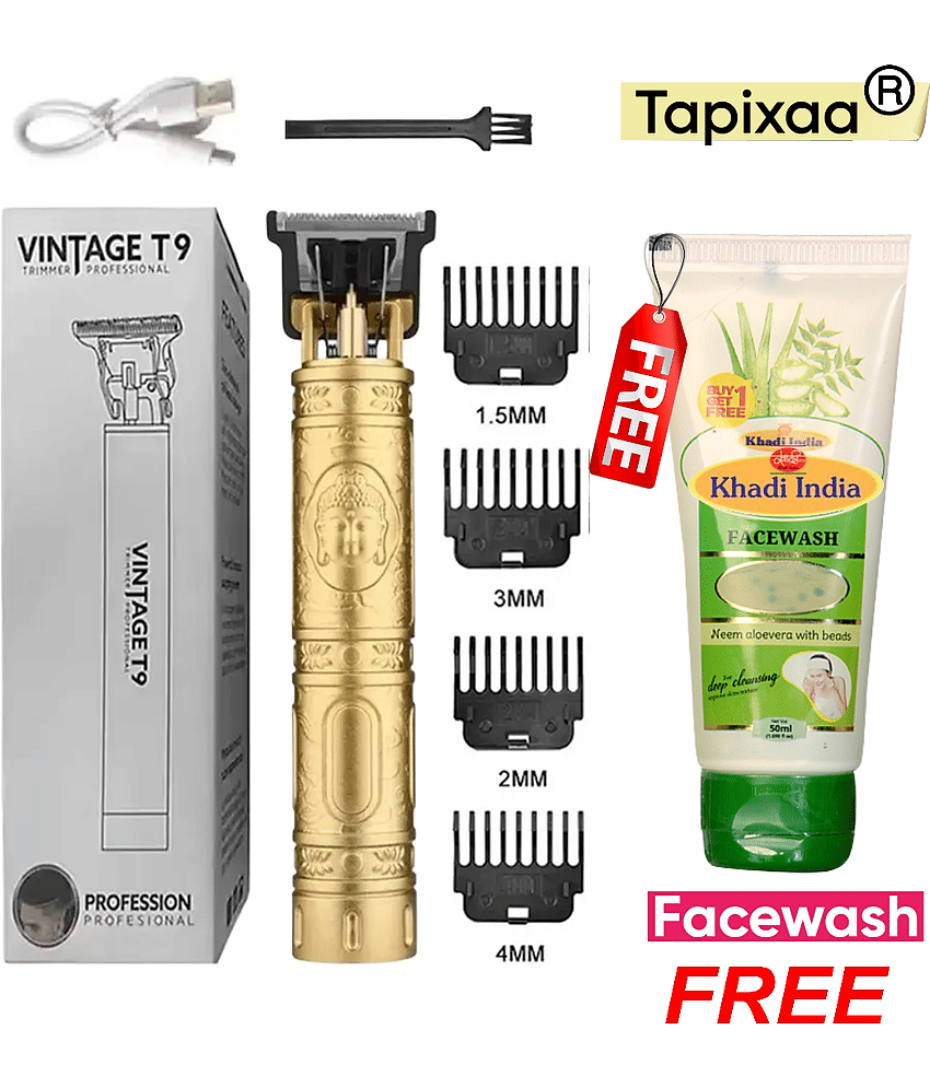 Tapixaa Men's Beard Trimmer Gold Cordless Beard Trimmer With 45 minutes Runtime