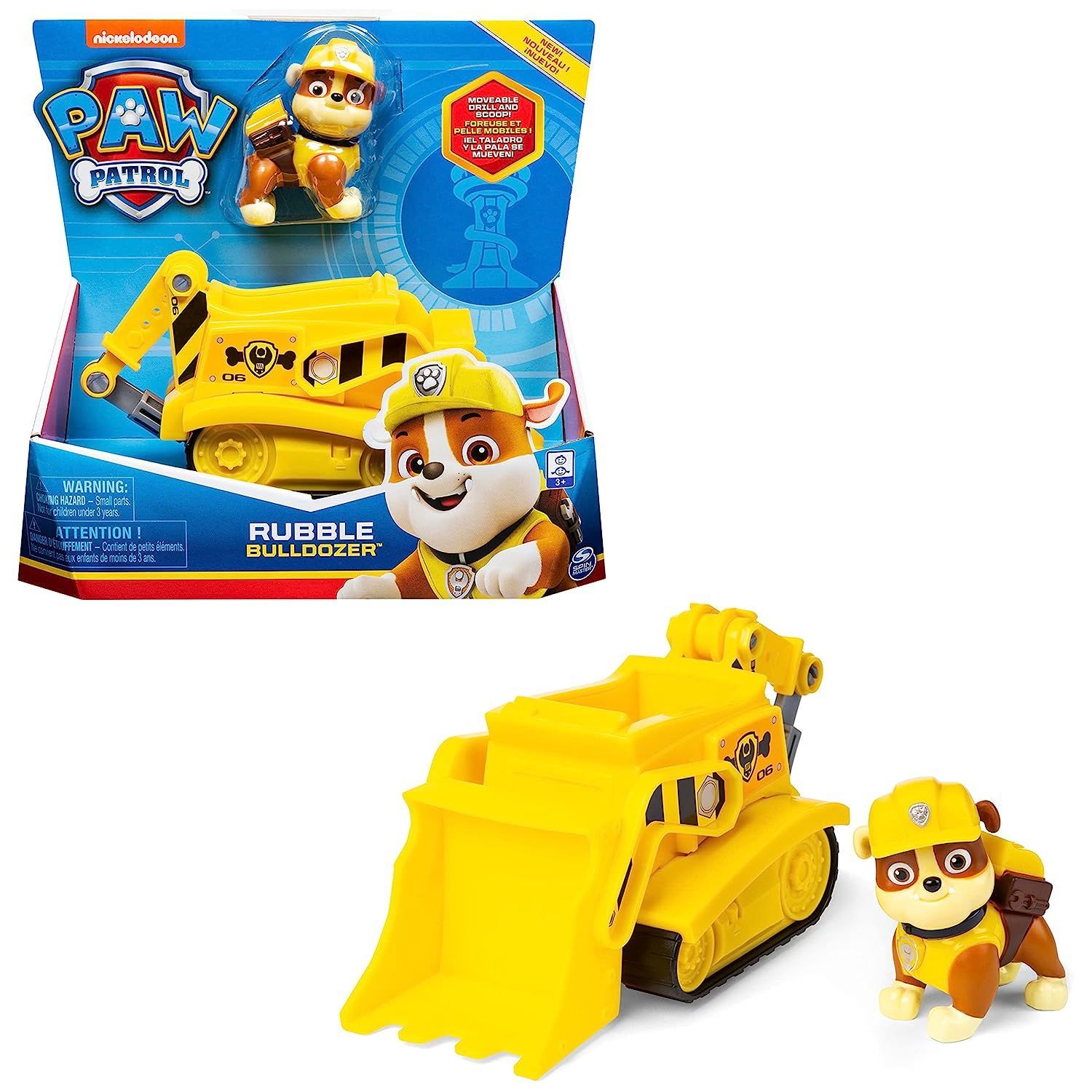 Paw Patrol Rubble's Diggin Bulldozer For Kids 3 Years and Above