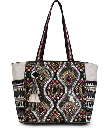 Anekaant White Canvas Tote Bag