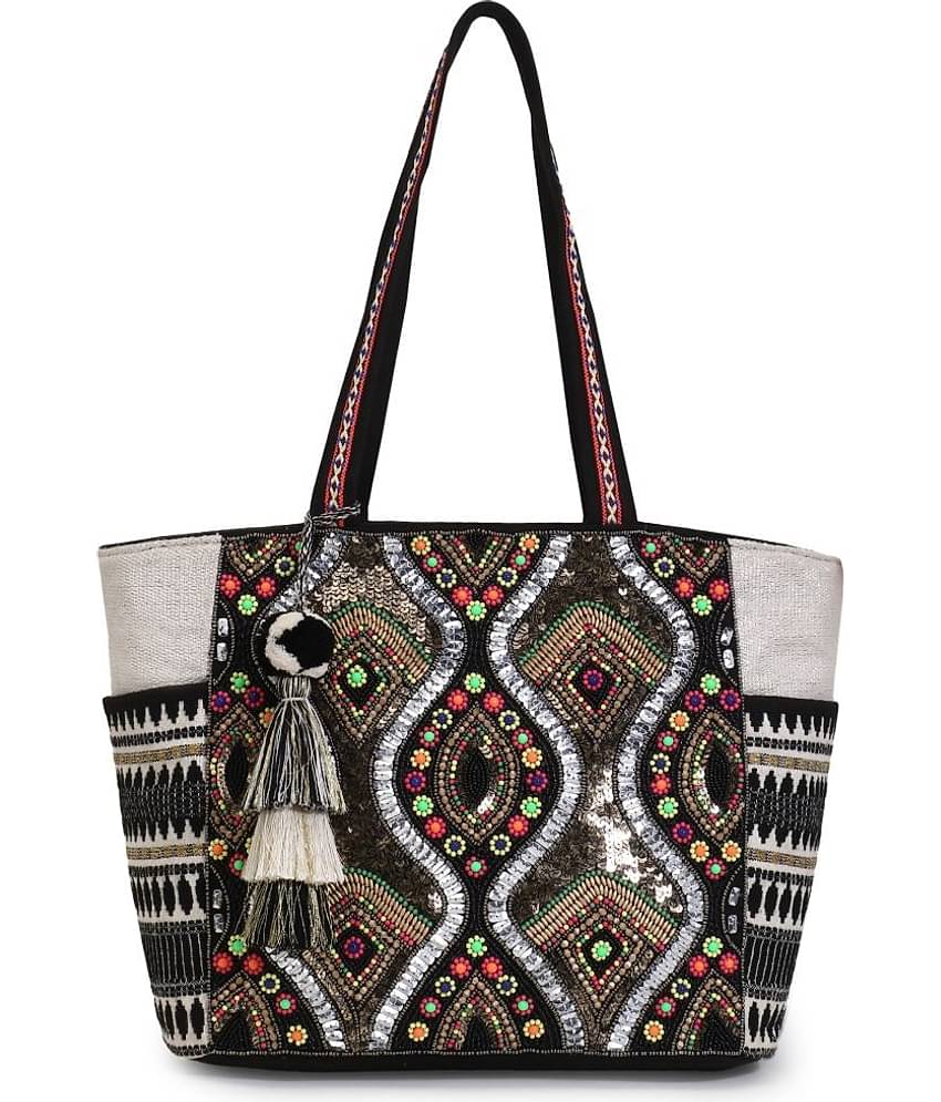 Anekaant White Canvas Tote Bag