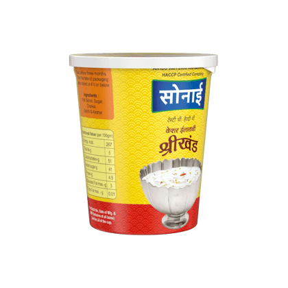 Sonai Shrikhand Kesar (250g) | Creamy Saffron Infused Yogurt | Festive Dessert