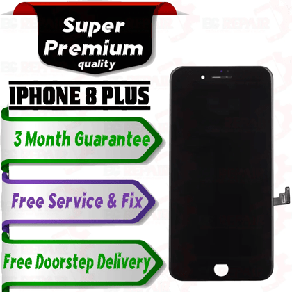 Apple iPhone 8 plus  (display glass combo folder) Mobile Display LCD Screen With Touch. Black