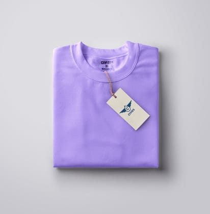 Lavender Classic Regular Fit T-Shirt-S / Cotton