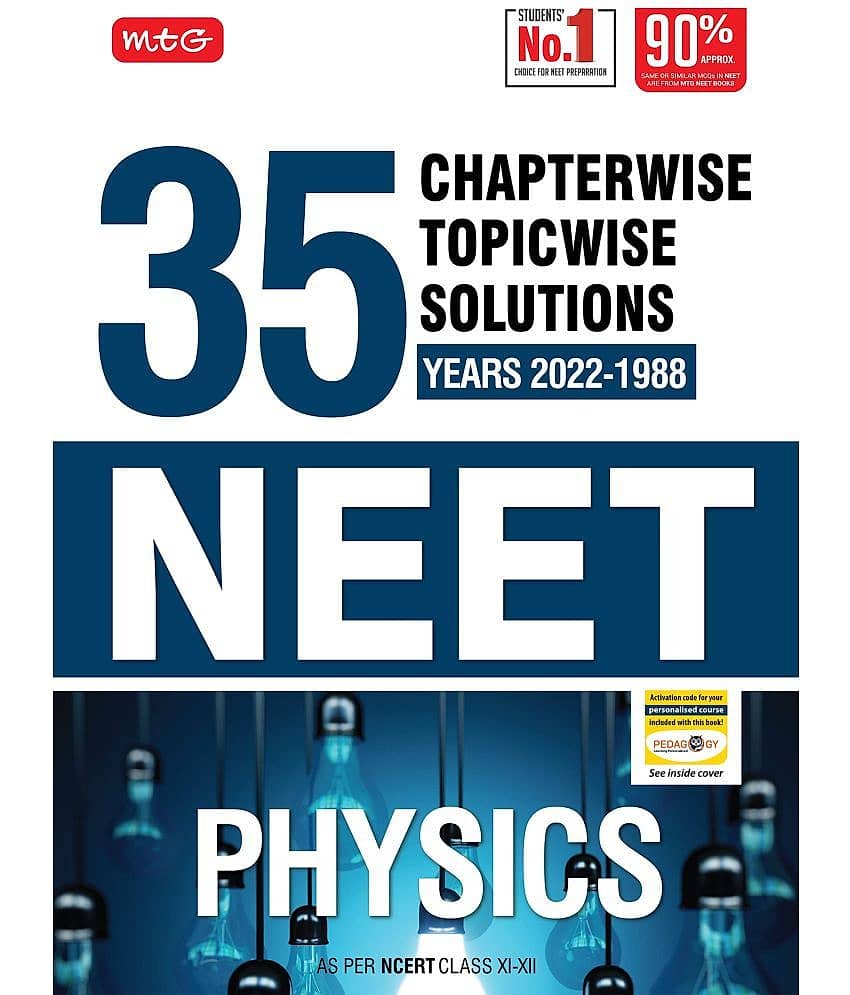 MTG 35 Years NEET Previous Year Solved Question Papers with NEET Chapterwise Topicwise Solutions - Physics For NEET Exam 2023